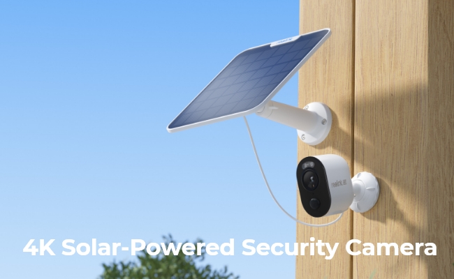 Cámara de seguridad con energía solar 4K