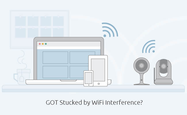 Resolver Cámara inalámbrica de seguridad de interferencia WiFi