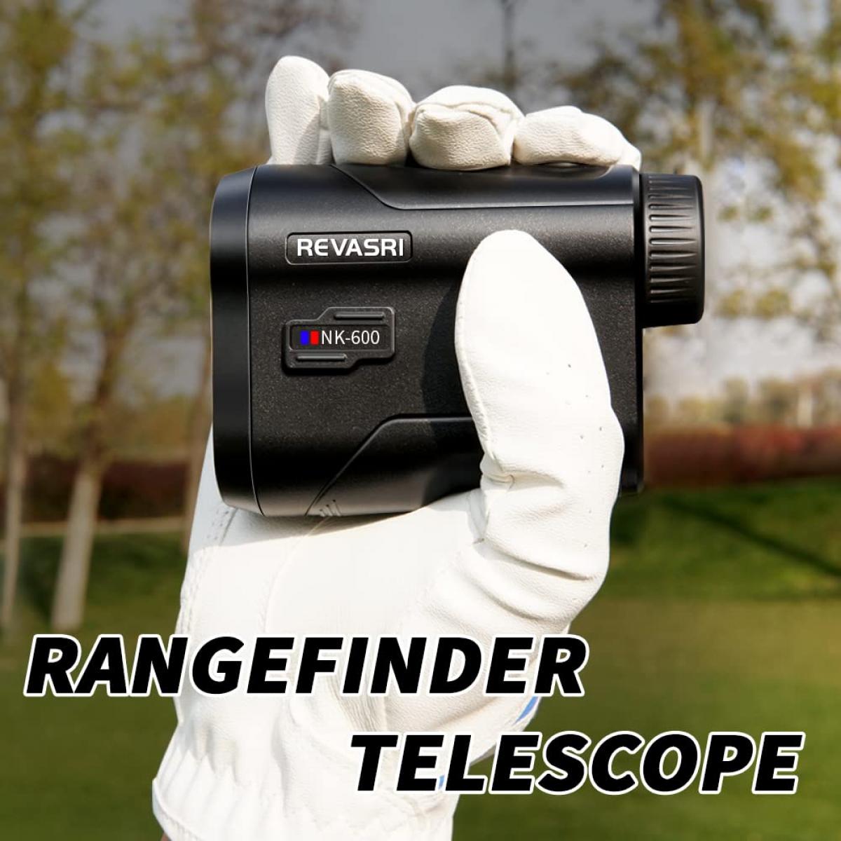 Buscador de rango telescópico para golf con vibración para fijar la pendiente y la bandera, 600 yardas de medición vertical-horaria de la distancia y la función de escaneo, para la caza y el golf, con una batería recargable