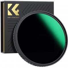 K & amp; F Concepto de 52 mm Variable ND Filtro ND8-ND128 (3-7 parada) Filtro VND hidrófobo HD para lente de cámara No X Cross Cross