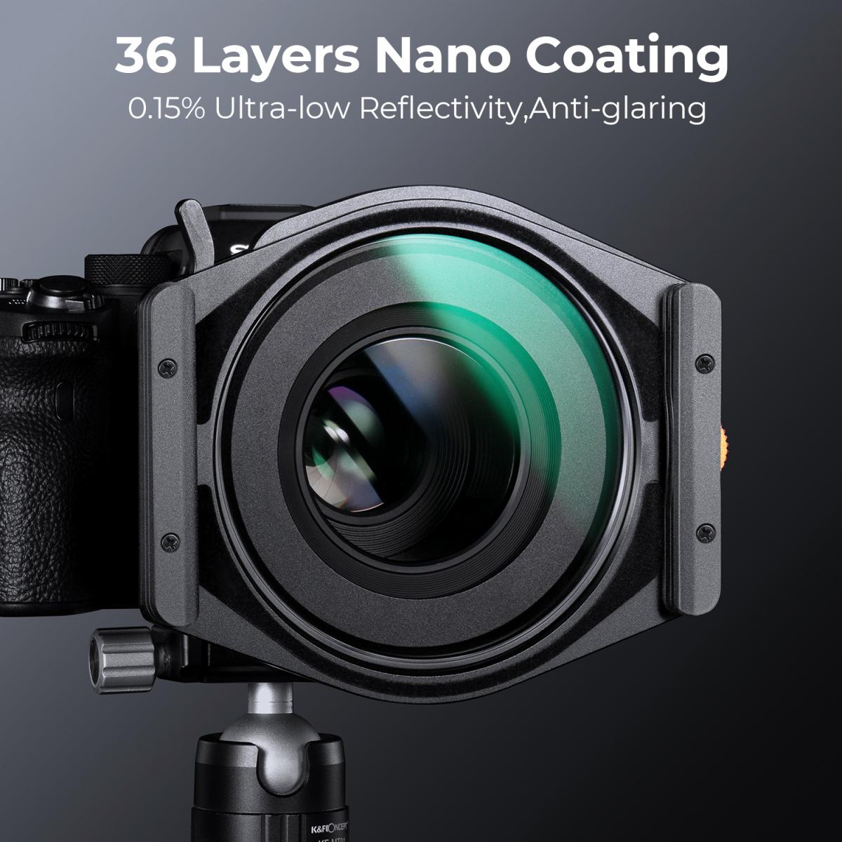 95 mm negro suave 1/4 & amp; CPL óptico de vidrio HD con un recubrimiento de anti-tsarapina anti-fractura de película verde anti-fractura nano-x pro-series