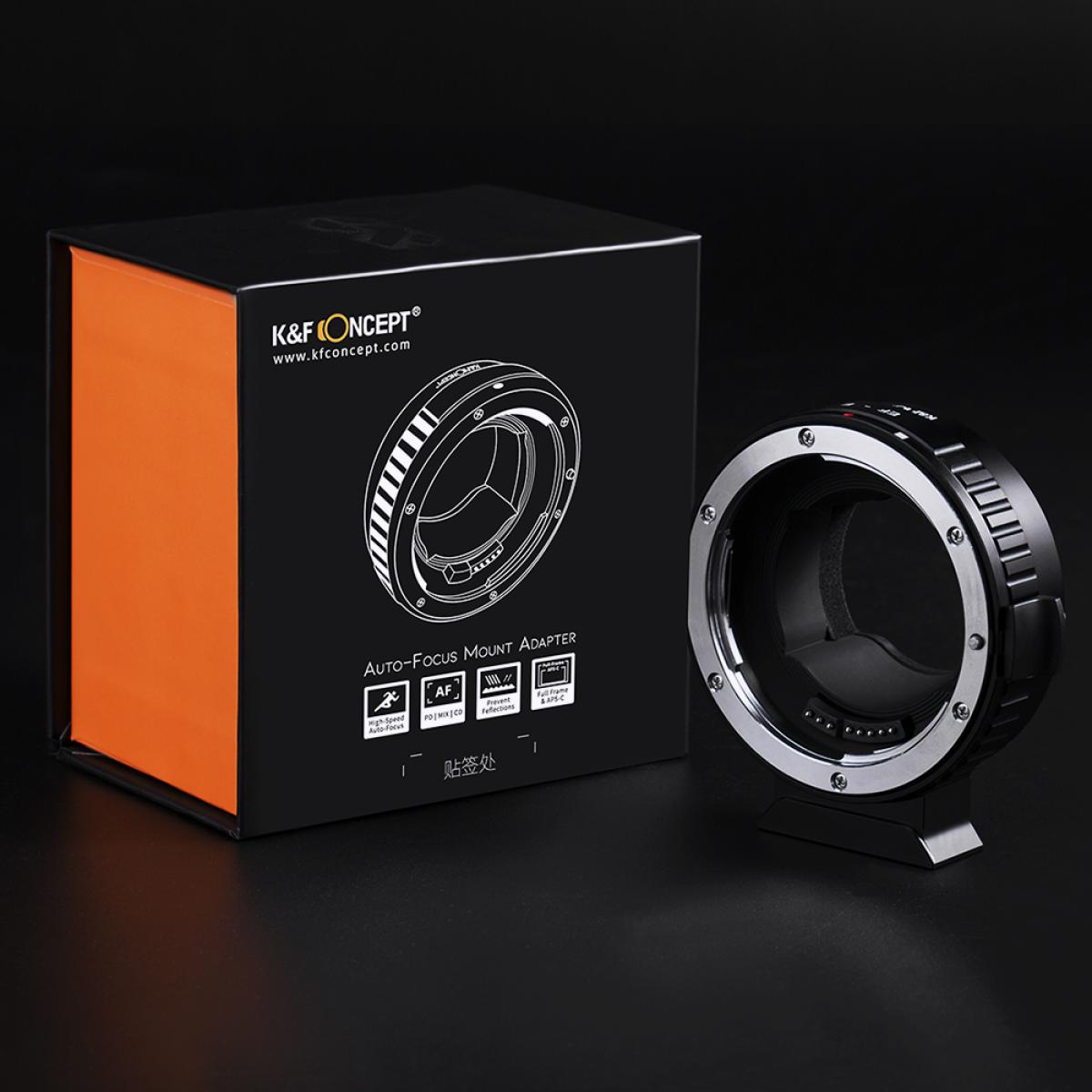 K & amp; f concepto de lente de enfoque automático para adaptador EF EF-NEX Adaptador electrónico Ringe Ef Ef-S Muunt lente a Sona Eny Mumeras