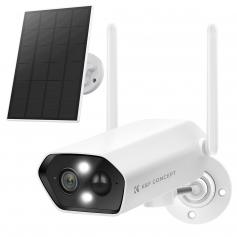 Wifi Sun Safety Camera Outive Cam 2k Ultra HD Imagen Alarma de sonido IP66 Voz bilateral impermeable construid a-En Battery 9000MAH