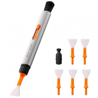Un conjunto de bolígrafos de limpieza intercambiables (mango de limpieza + cabeza de silicona + palo de limpieza aps-c*6)